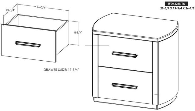 International Furniture Direct Balam Stained Brown Nightstand-2