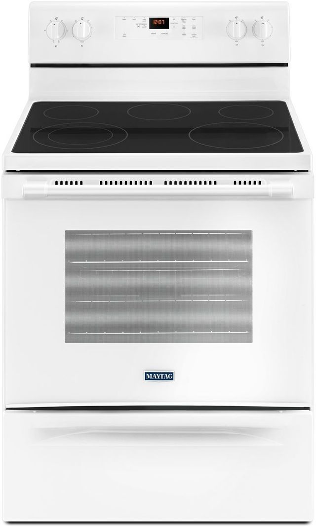 Maytag® 30" White Freestanding Electric Range