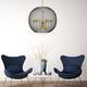 YHD Baron Antique Brass/Matte Black 6-Light Chandelier-1