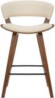 Armen Living Jagger Cream/Walnut Counter Stool-3