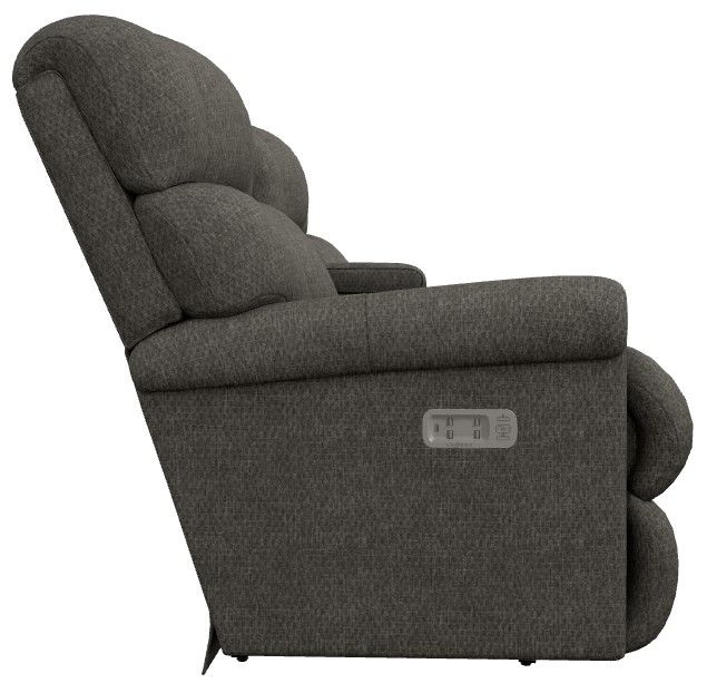 La-Z-Boy® Pinnacle Graphite Power Wall Reclining Loveseat with Console, Headrest, and Lumbar-3