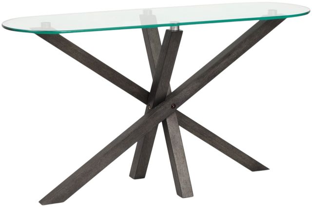 Magnussen Home® Jax Carbon Shadow Oval Sofa Table-0