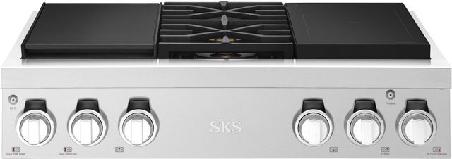 SKS 36" Stainless Steel Dual Fuel Natural Gas Rangetop with Sous Vide and Induction-0
