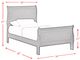 Elements International Louis Philippe Black Twin Panel Bed-4