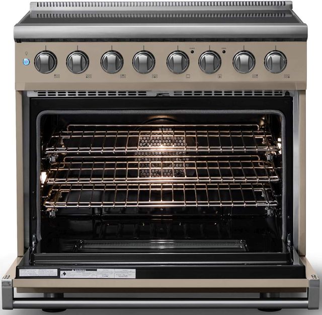 Viking® 5 Series 36" Nantucket Pro Style Induction Range with Polished Chrome Trim-1