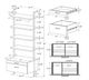 Coaster® Owens Walnut 2-Drawer Wall Shelves-2