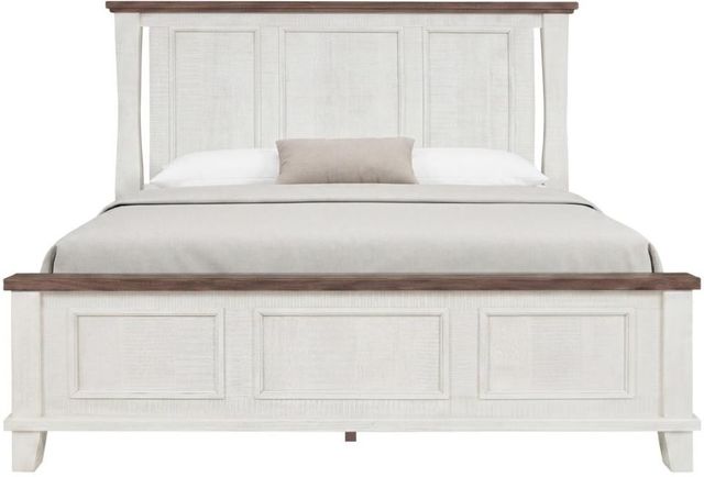 International Furniture Direct Stoa White Eastern King Panel Bed-2