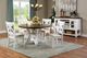 Furniture of America® Auletta Distressed White Round Dining Table with Gray Top-2