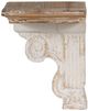 A & B Home Brown/Distressed White 12" Wall Shelf-2