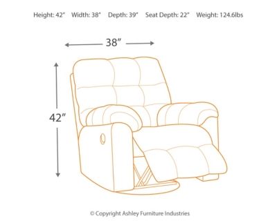 Signature Design by Ashley® Acieona Slate Swivel Rocker Recliner-3