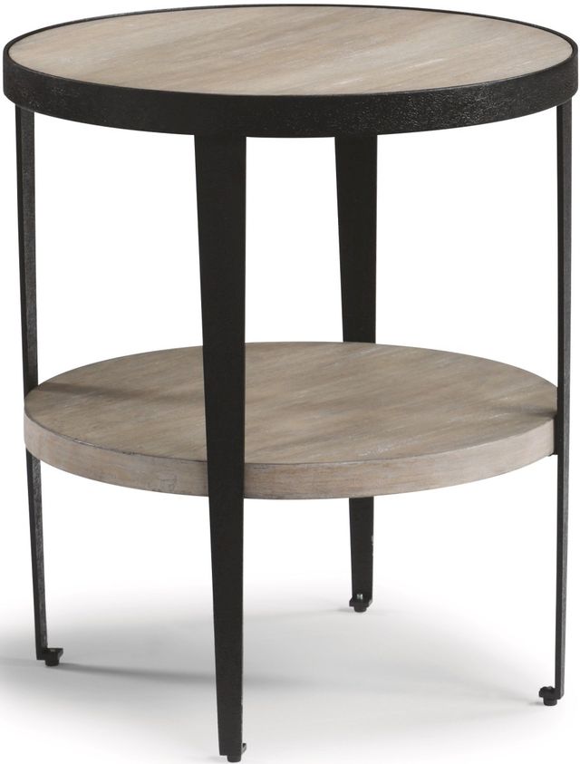 Clearance Flexsteel® Compass Gunmetal/Whitewash Chairside Table-2
