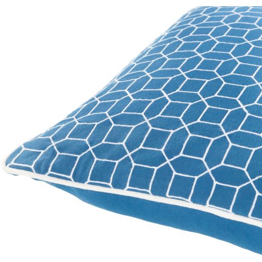 Surya Fenna Sky Blue 18"x18" Toss Pillow with Down Insert-1