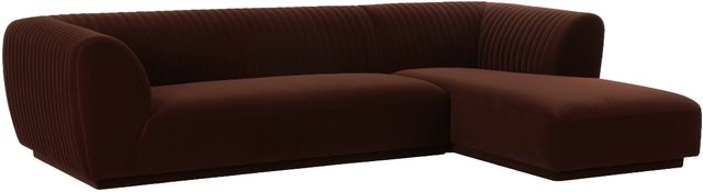 Moe's Home Collection Zandro 2-Piece Warm Brown Right-Arm Facing Sectional and Chaise-0