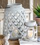A & B Home Gray Lantern with Oval Cut-Out Design-4
