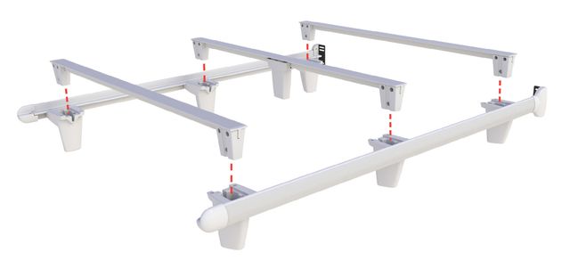 Knickerbocker™ Bed Architecture™ emBrace™ White Twin Bed Support System-4