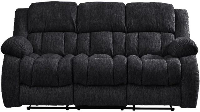 Global Furniture USA Ebony Black Manual Reclining Sofa-0