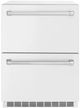 ZLINE 24" Touchstone 168 Can Outdoor-Rated Dual Refrigerator Drawer with White Matte Doors-0
