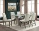 Elements International Dapper Gray 5-Piece Cream/Walnut Dining Set-4