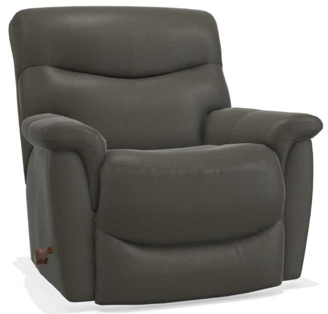 La-Z-Boy® James Charcoal Leather Manual Wall Recliner-0