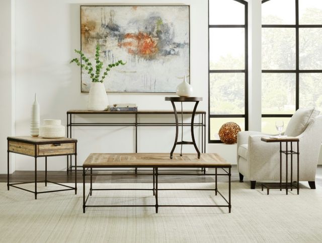 Hooker® Furniture Saint Armand Light Natural Rectangular Cocktail with Antique Bronze Base-1