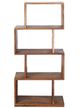 A & B Home Armond Zigzag Stacked Brown Bookshelf -1