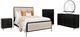 Coaster® Arini 5-Piece Black/Cream Queen Upholstered Bedroom Set-0