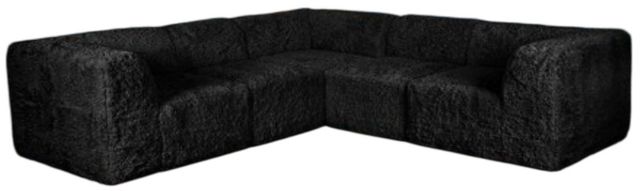 Furniture of America® Nappi Black L-Shape Sectional-0