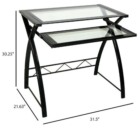 Bell'O® High Gloss Black Computer Desk-2