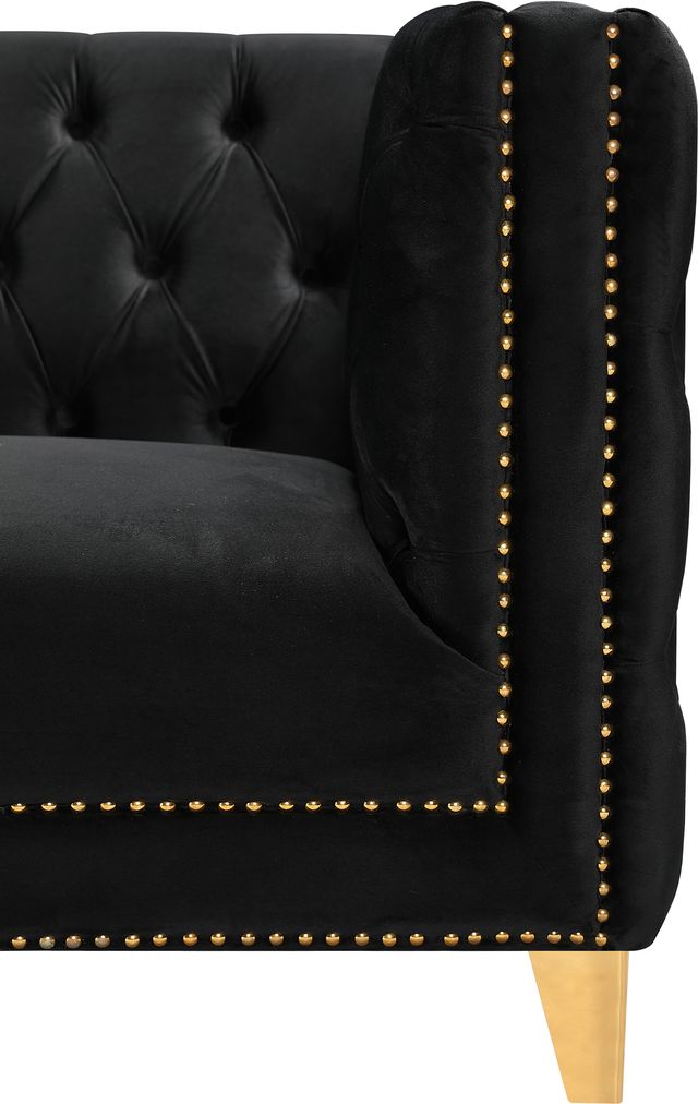 Meridian Furniture Michelle Black Velvet Loveseat-3