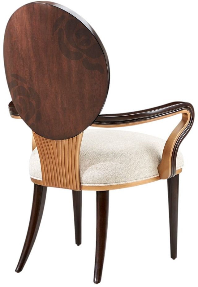 Michael Amini® Camellia Field Pecan-V166 Warm Pecan Arm Chair-4