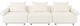 Moe's Home Collection Rosello 3-Piece White Modular Sectional Sofa-1