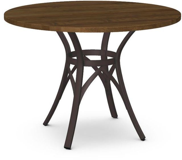 Amisco Customizable Kai Round Dining Table with 42" Solid Birch Top-0