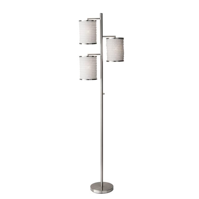 Adesso® Bellows Brushed Steel Tree Lamp-0