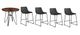 Signature Design by Ashley® Centiar 5 Piece Black/Two-Tone Brown Counter Height Dining Set-0