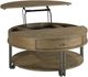 Hammary® Saddletree-Hamilton Brown Round Lift Top Coffee Table-2