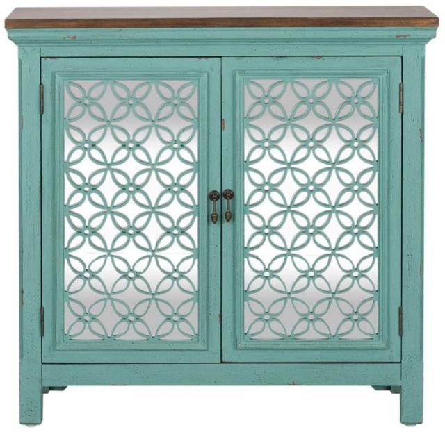 Liberty Furniture Kensington Brown/Turquoise 38" Accent Cabinet-2