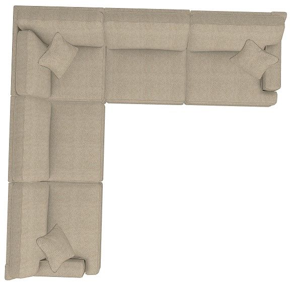 La-Z-Boy® Paxton 5-Piece Oatmeal Sectional-3