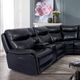Furniture of America® Braylee 7-Piece Dark Navy Manual Reclining L-Shaped Sectional-3
