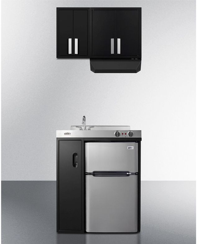 Summit 12" Jet Black Wall Cabinet-6
