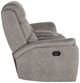 New Classic® Home Furnishings Kamari Gray Dual Manual Reclining Console Loveseat-4
