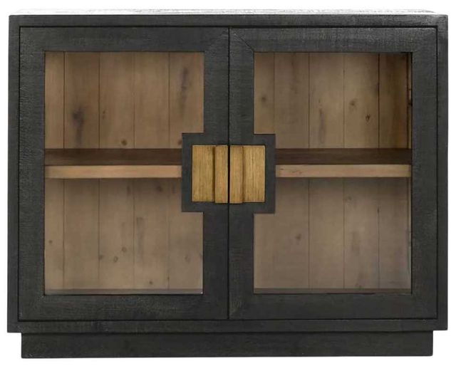 Classic Home Larson Carbon Black 2-Door Cabinet-2