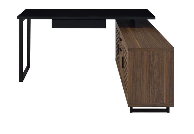 Coaster® Maddox Black/Walnut 60" L-Shape Office Computer Desk-2