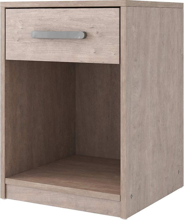 Signature Design by Ashley® Flannia Warm Gray Nightstand-3