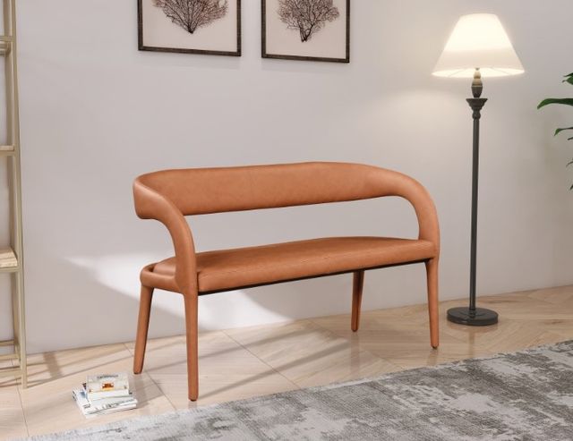 Meridian Furniture Sylvester Cognac Upholstered Bench-1