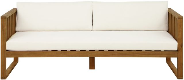 Linon Daylen Brown/Natural Fabric/Wood Outdoor Daybed -2