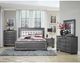 Mazin Furniture Allura Gray/Silver Full Panel Bed-2