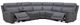 Liberty Furniture Cooper 6-Piece Blue Gray Leather Power Reclining Curved Sectional-1