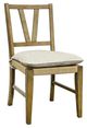 Bernards Tarrington Almond Slat Back Side Chair with Cushion-0