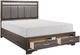 Homelegance® Luster Gray California King Upholstered Storage Platform Bed-3