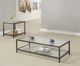 Coaster® Trini 2-Piece Tempered Glass Top Occasional Table with Black Nickel Base Set-1